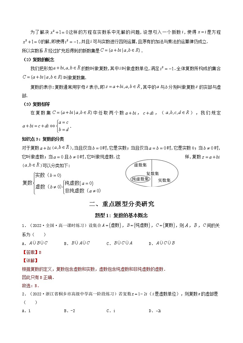 7.1.1 数系的扩充和复数的概念  (精讲）（解析版）第2页