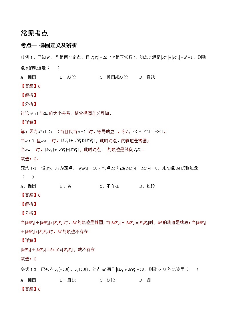 2.5.1 椭圆的标准方程-2022-2023学年高二数学同步知识梳理+考点精讲精练(人教B版2019选择性必修第一册)(解析版)第2页
