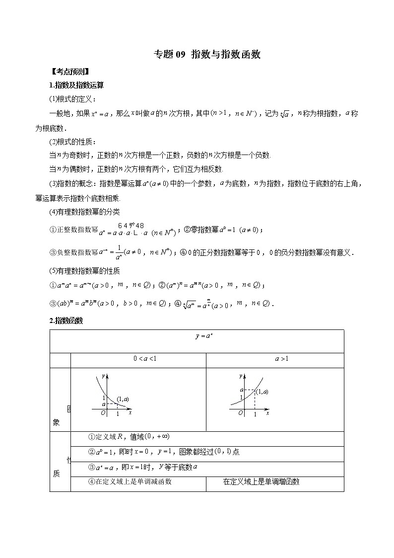 专题09 指数与指数函数（解析版）第1页