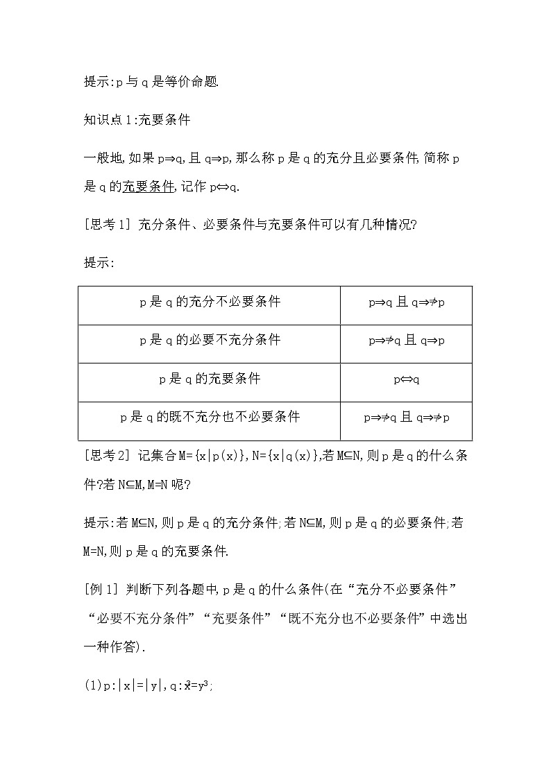2.1.2　必要条件与充分条件(二)第2页