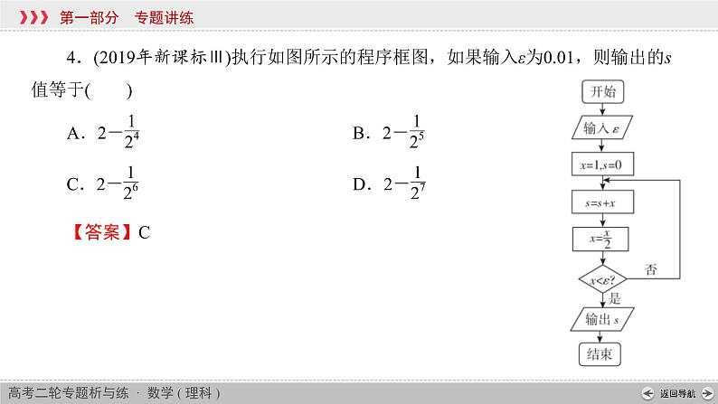 高考数学(理数)二轮复习专题4 第3讲《算法初步与复数》课件 (含详解)08