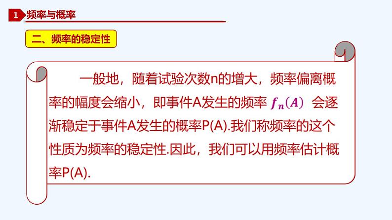 高中数学必修二  10.3.1 频率的稳定性+10.3.2 随机模拟-同步教学课件06