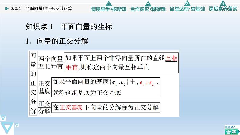 6.2.3 平面向量的坐标及其运算 课件 高中数学新人教B版必修第二册06