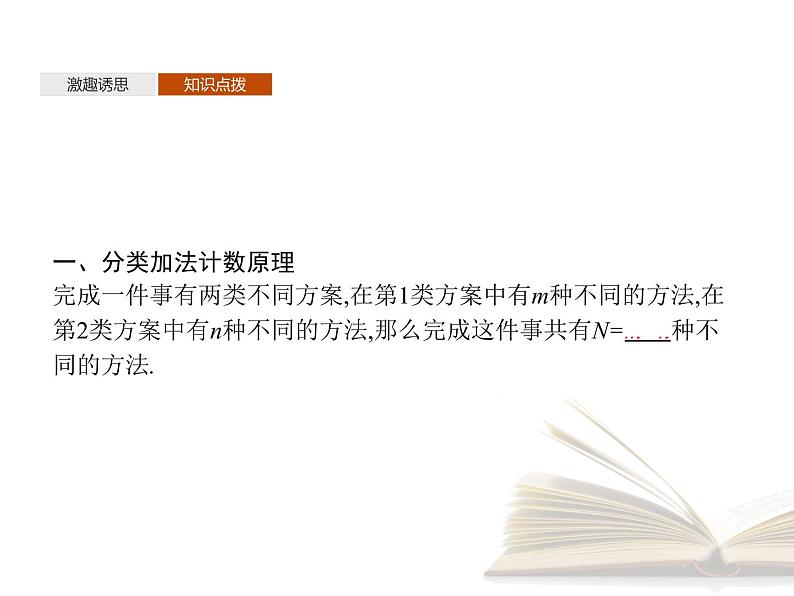 高中数学新人教A版选择性必修第三册 第六章 6.1 分类加法计数原理与分步乘法计数原理 第1课时 课件05