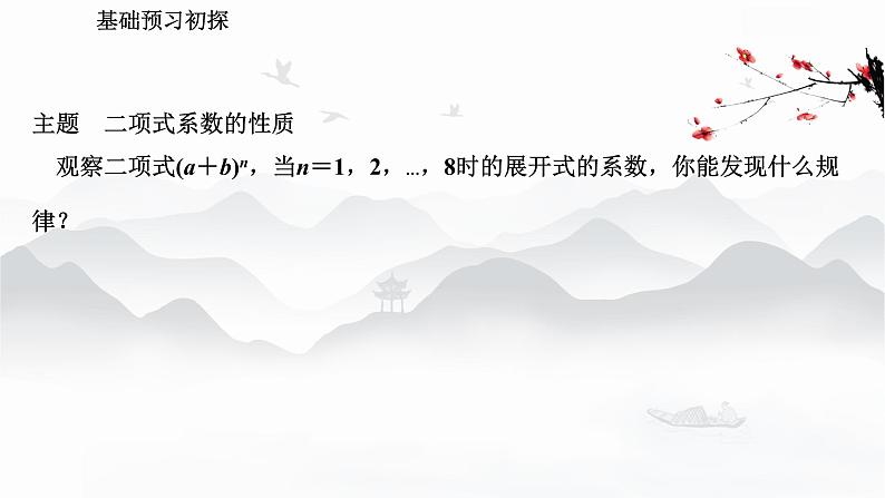 高中数学 新人教A版选择性必修第三册 第六章 6.3.2二项式系数的性质 课件第3页