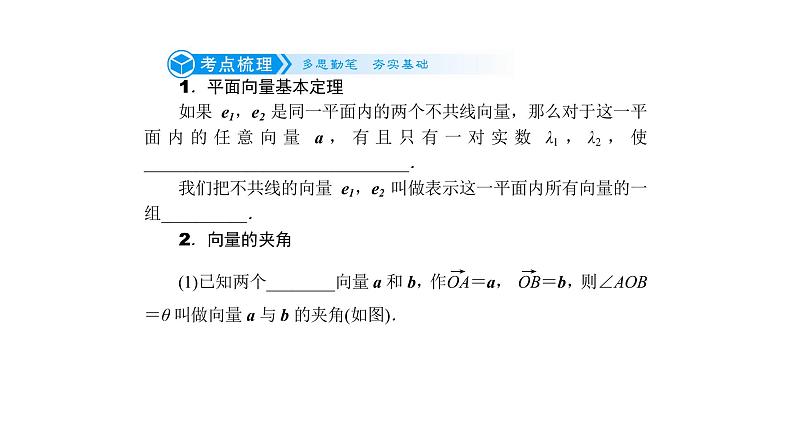 高考数学(理数)一轮复习5.2《平面向量的基本定理及坐标表示》课件(含详解)02