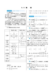 高考数学(理数)一轮复习学案9．6《椭 圆》(含详解)
