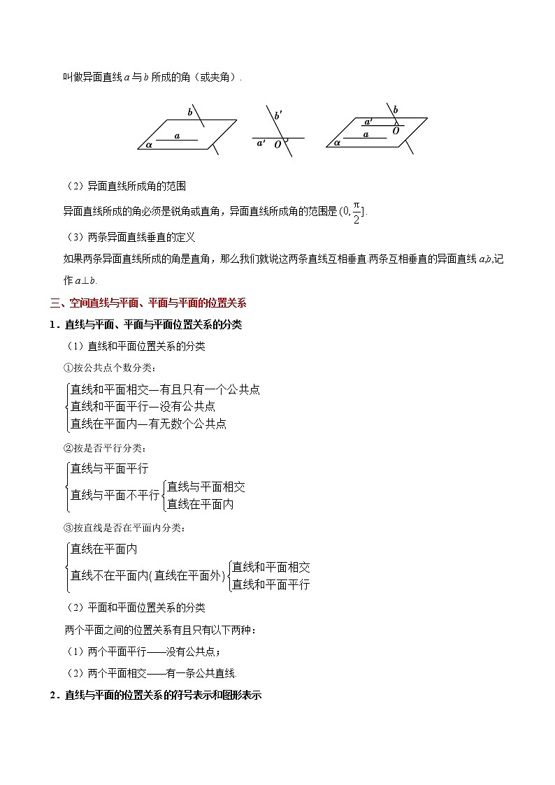 (通用版)高考数学(文数)一轮复习考点梳理与过关练习29《空间点、直线、平面之间的位置关系》(含详解)03