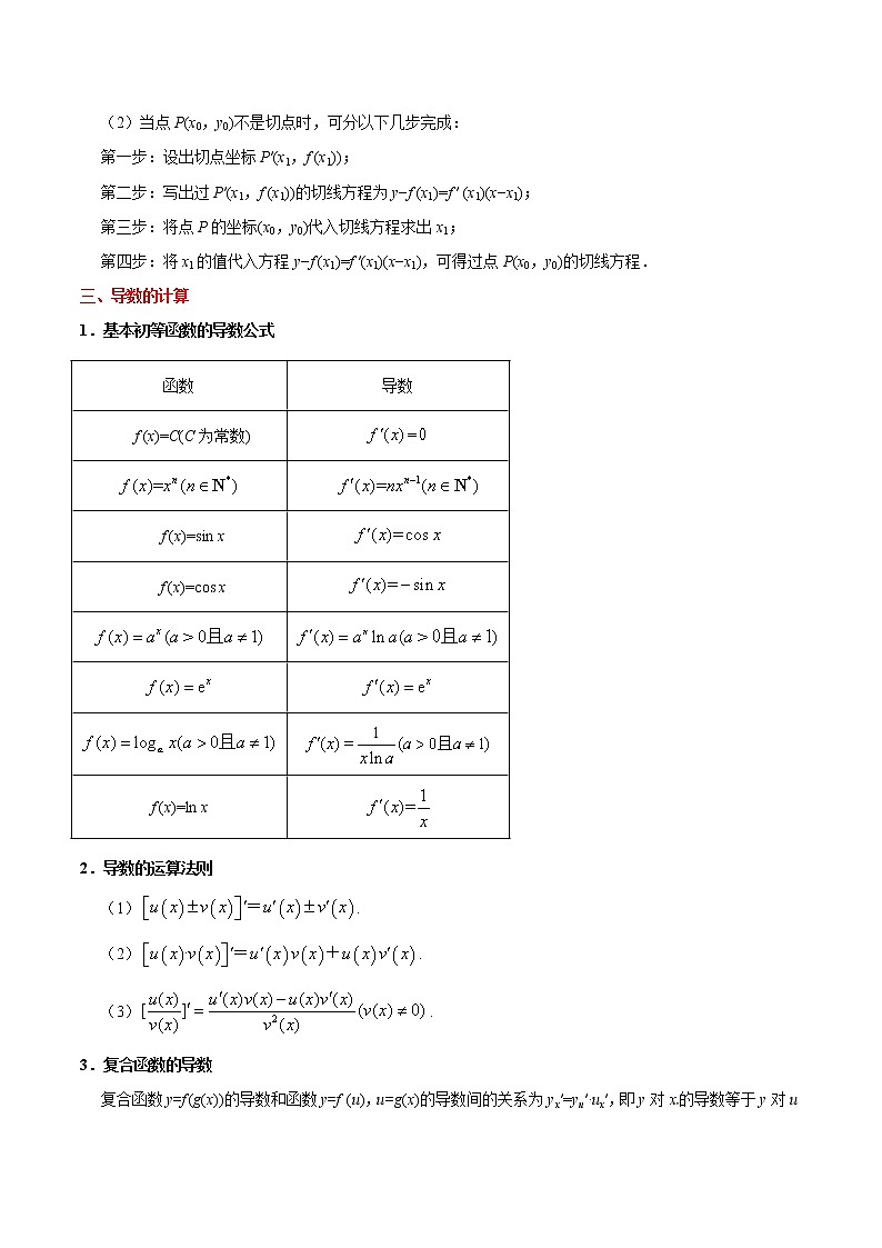 (通用版)高考数学(理数)一轮复习考点梳理与过关练习11《导数的概念及计算》(含详解)第3页