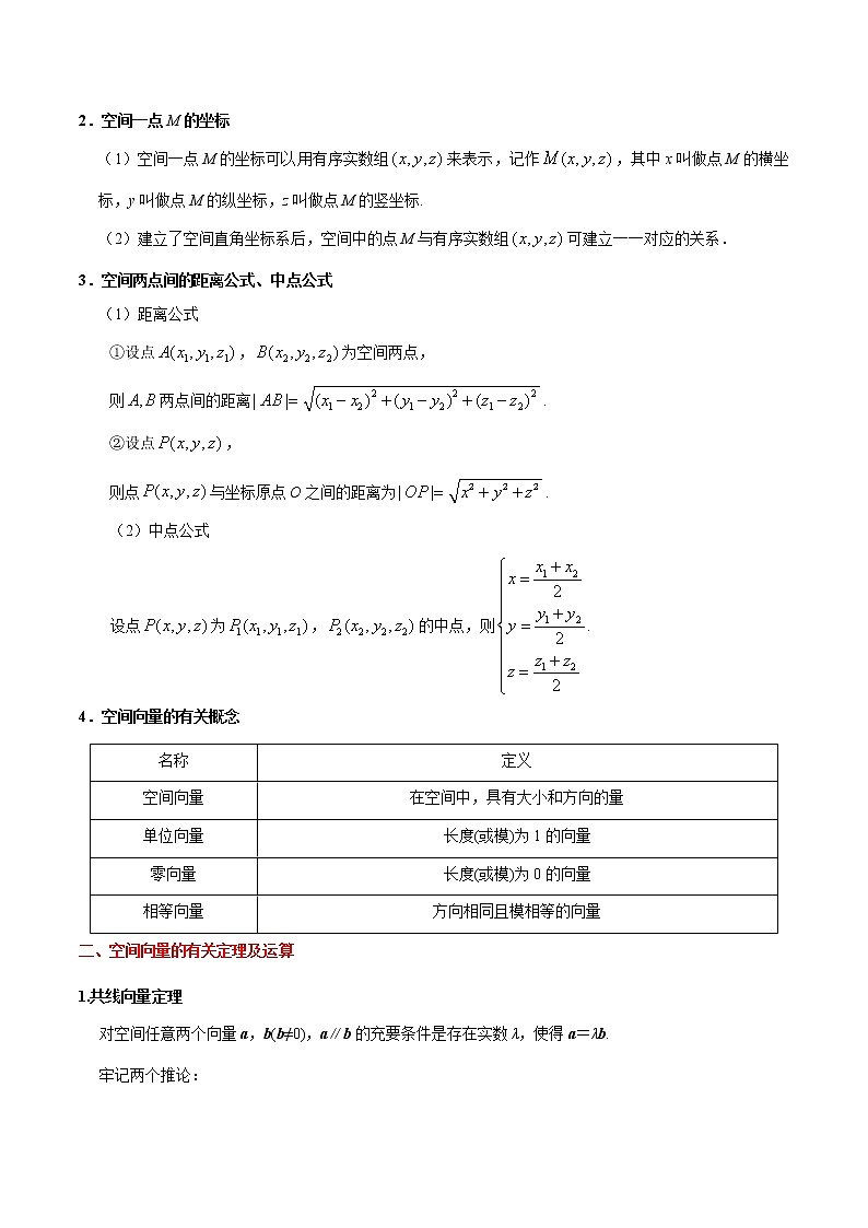 (通用版)高考数学(理数)一轮复习考点梳理与过关练习33《空间向量与立体几何》(含详解)02
