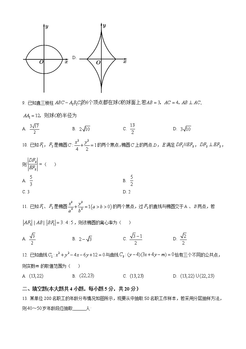精品解析：四川省南充市阆中中学2021-2022学年高二上学期11月月考数学（理科）试题（原卷版）第3页