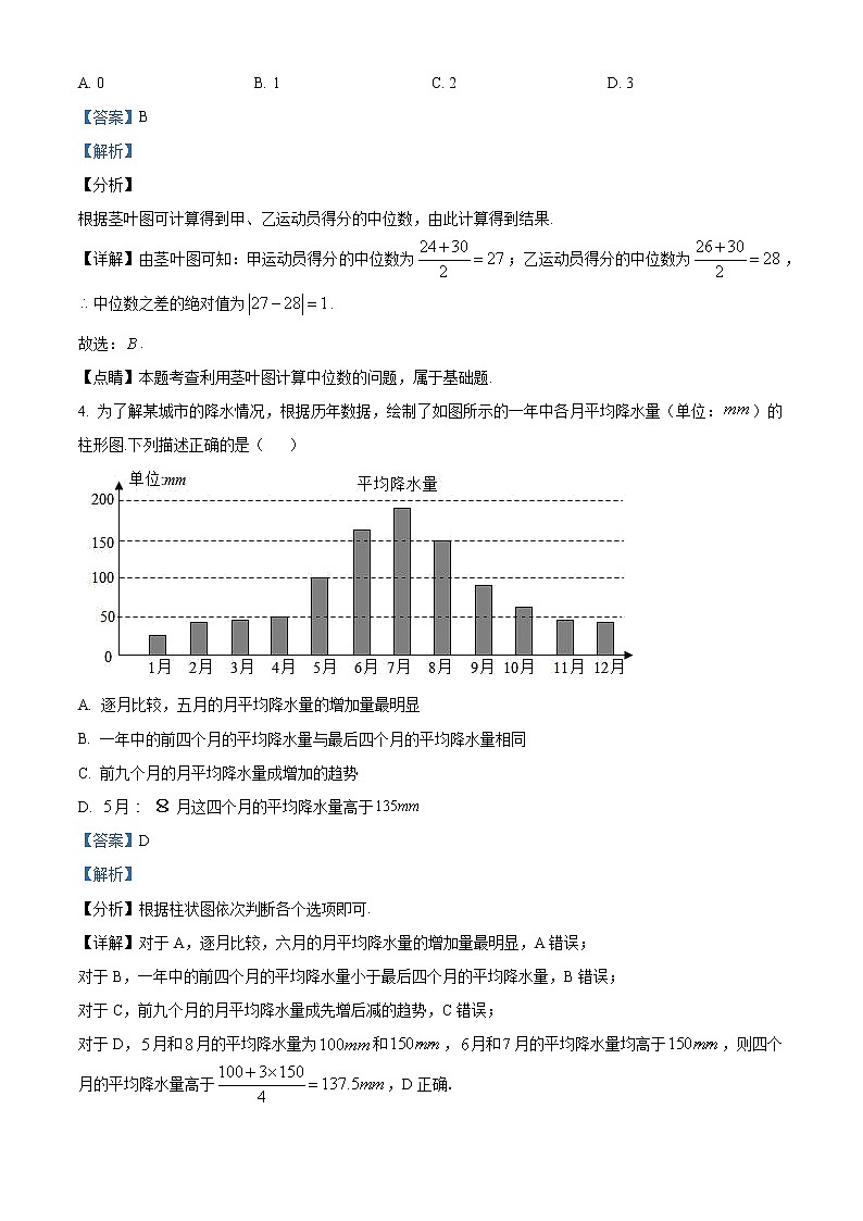 精品解析：四川省攀枝花市第三高级中学校2021-2022学年高二上学期第三次月考数学（文）试题（解析版）第2页