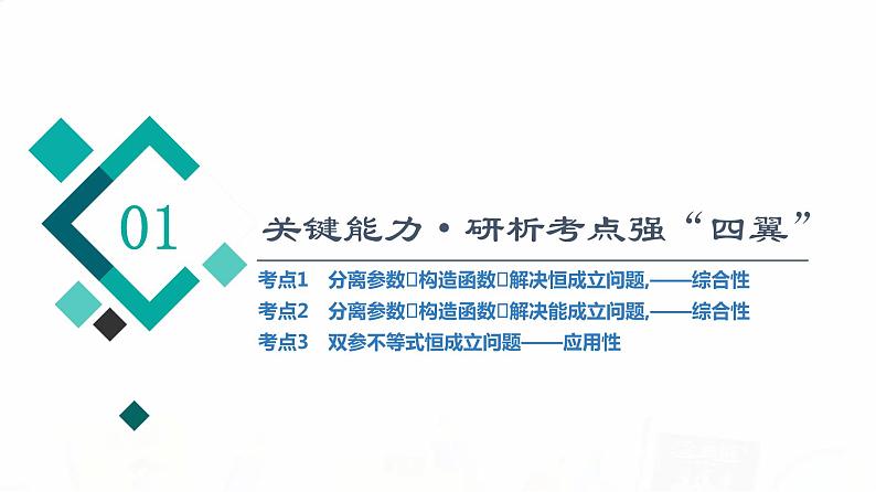 人教B版高考数学一轮总复习第3章第2节第4课时利用导数研究不等式恒成立(能成立)问题课件02