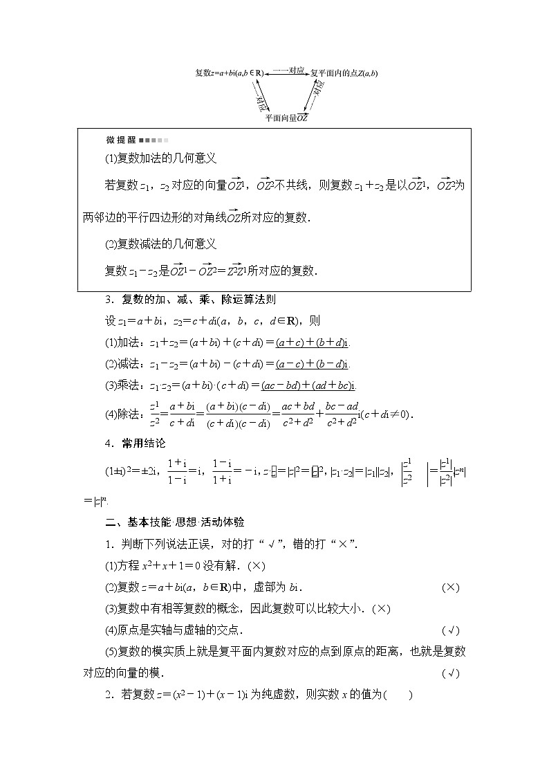 人教A版高考数学一轮总复习第5章第4节数系的扩充与复数的引入课时学案02