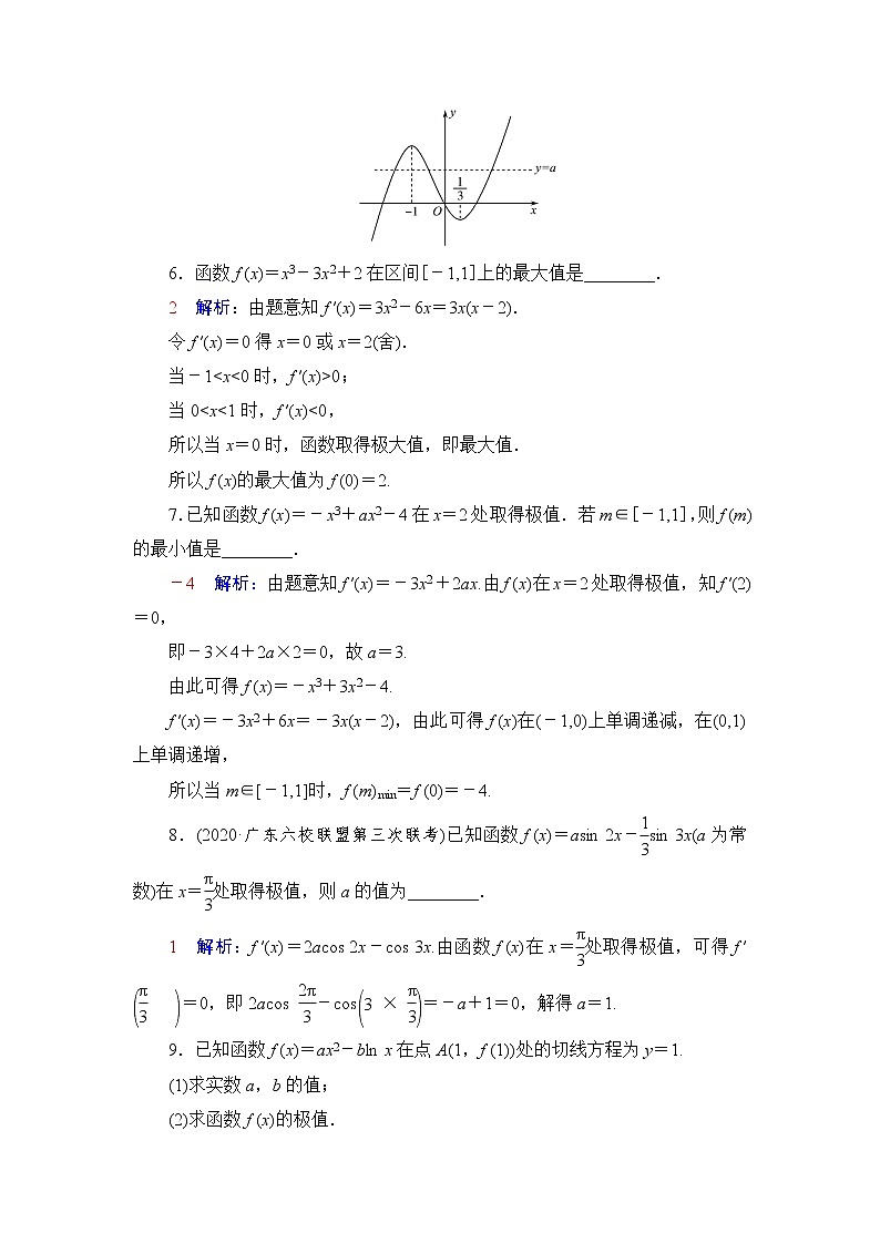 人教A版高考数学一轮总复习课时质量评价17导数与函数的极值、最值课时质量评价含答案第3页