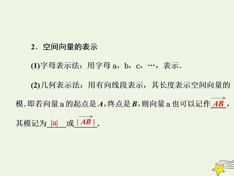 2022秋新教材高中数学第一章空间向量与立体几何1.1空间向量及其运算1.1.1空间向量及其线性运算课件新人教A版选择性必修第一册02