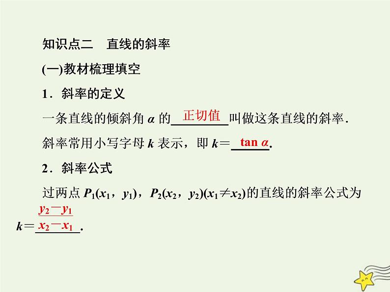 2022秋新教材高中数学第二章直线和圆的方程2.1直线的倾斜角与斜率2.1.1倾斜角与斜率课件新人教A版选择性必修第一册06