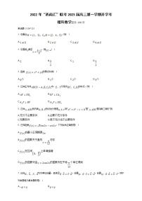 2023“西南汇”高三上学期开学考试数学（理）试题含解析