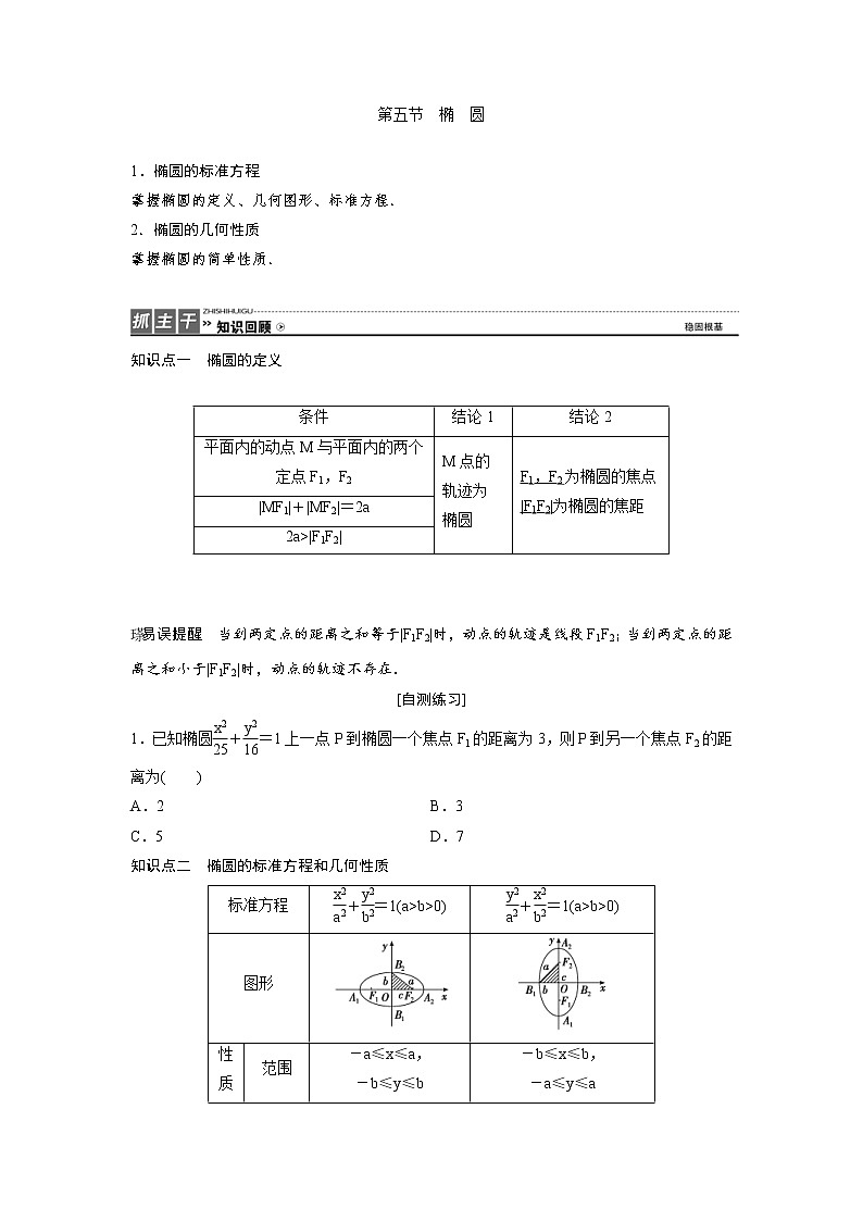 高考数学(理数)一轮复习教案：8.5《椭　圆》(2份打包，含详解+原卷版)01