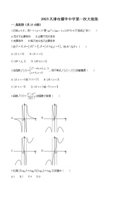 天津市耀华中学2022-2023学年高三上学期第一次大统练数学试题（含答案）