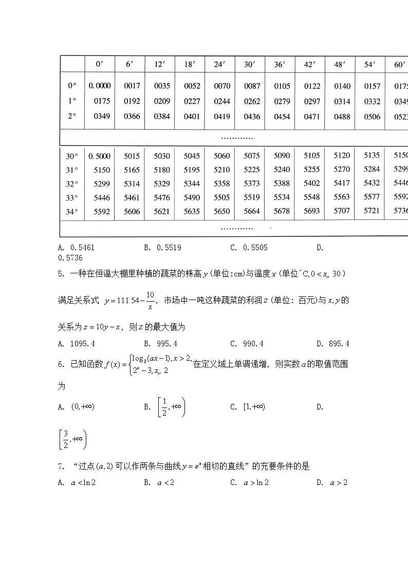 河南省豫北名校大联考2022-2023学年高三数学（文）上学期阶段性测试（二）（Word版附解析）02