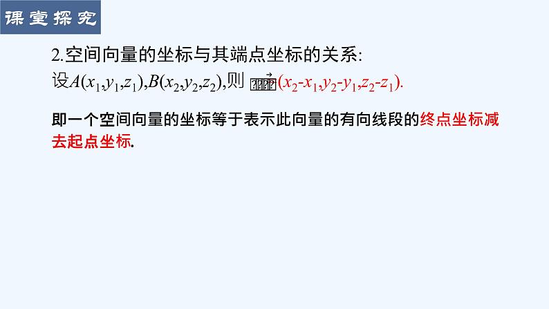 高中数学选择性必修一  1.3.2空间向量运算的坐标表示课件05