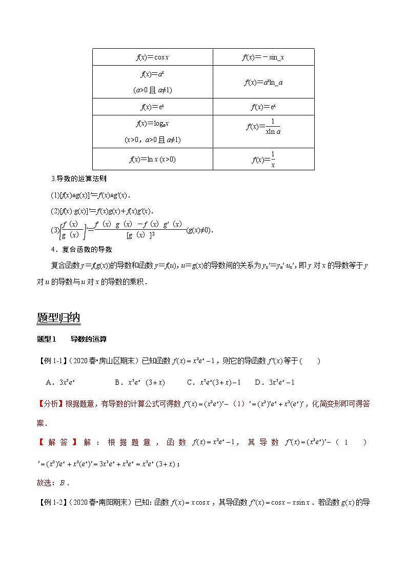 (新高考)高考数学一轮复习考点复习讲义第14讲《导数的概念及运算》（解析版）02