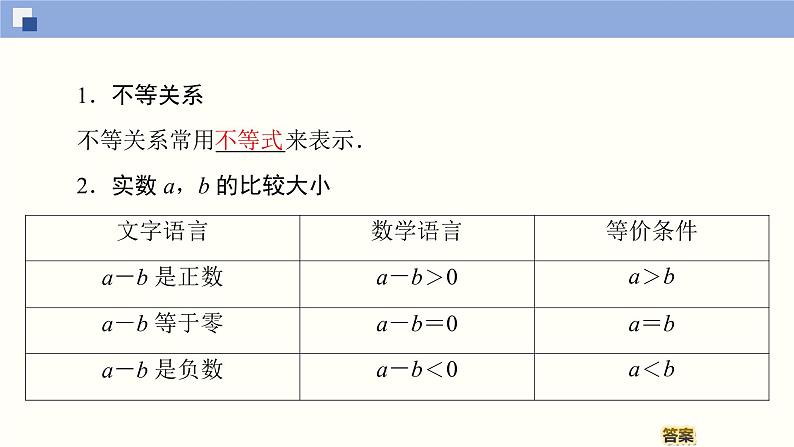 高中数学必修一 2.1.1 不等关系与不等式同步课件（35张）第4页
