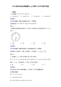 2023届河北省九师联盟高三上学期10月月考数学试题含答案