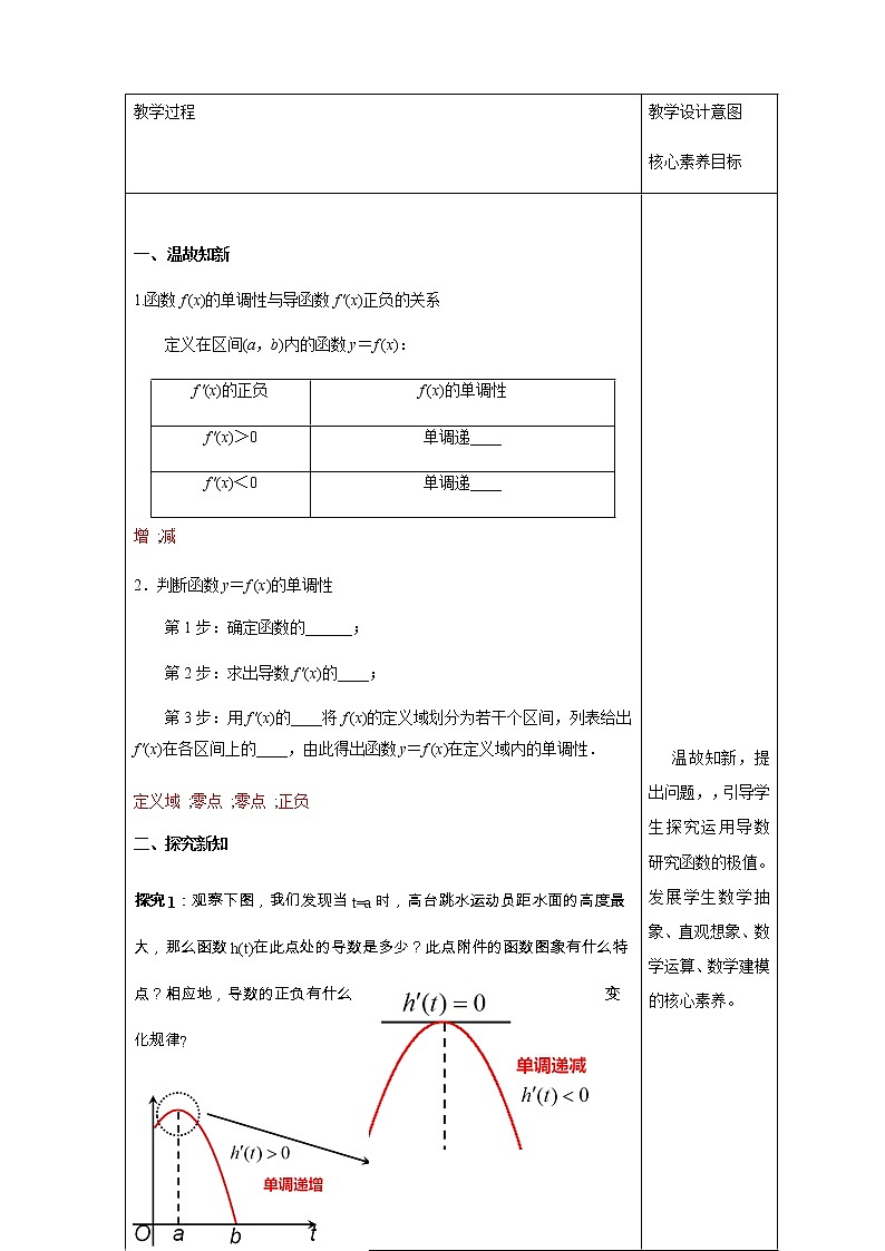 高中数学选择性必修二 5.3.2 函数的极值与最大(小)值教学设计03