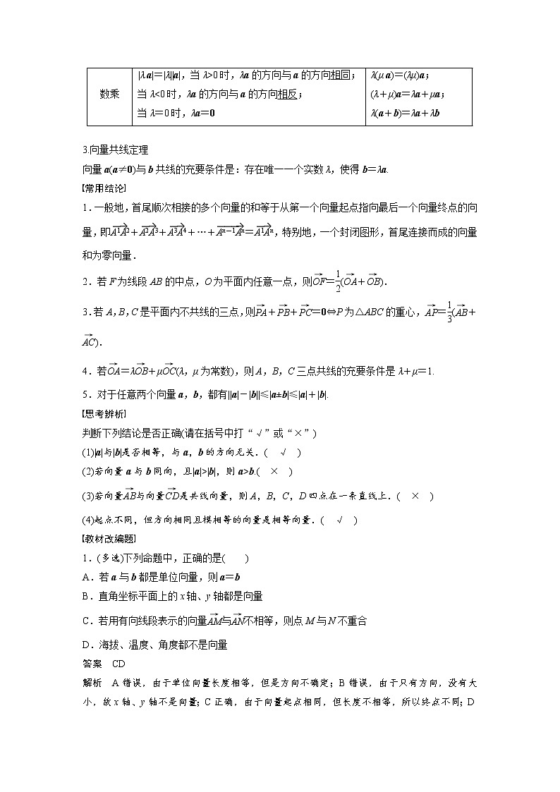 (新高考)高考数学一轮复习讲与练第5章§5.1《平面向量的概念及线性运算》(含详解)第2页