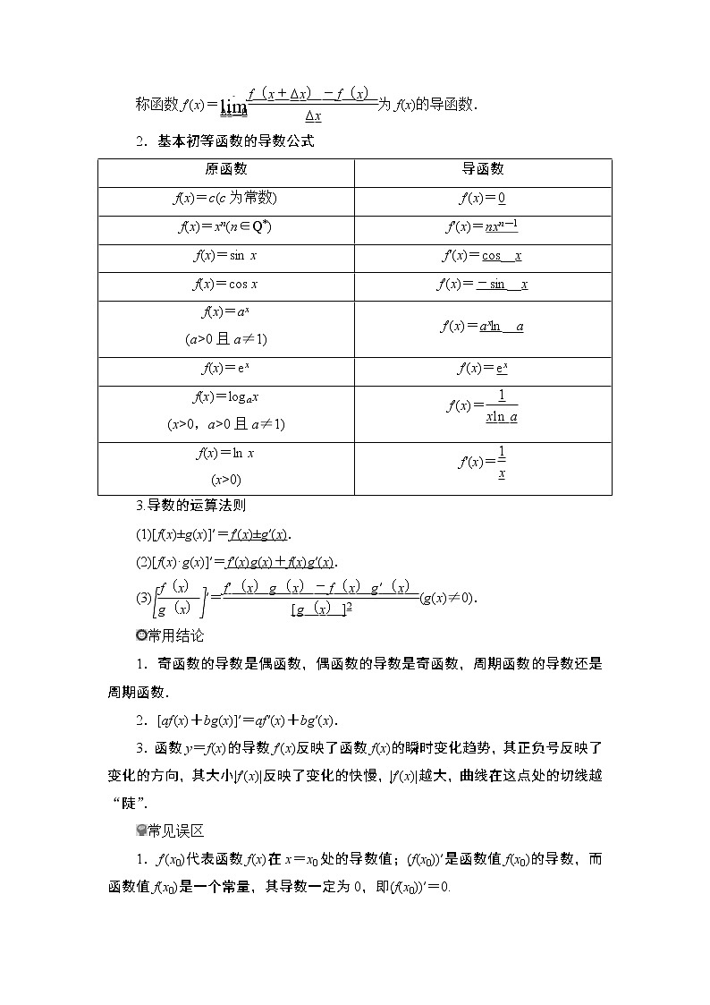 (新高考)高考数学一轮复习课时练习4.1《变化率与导数、导数的计算》(含解析)02