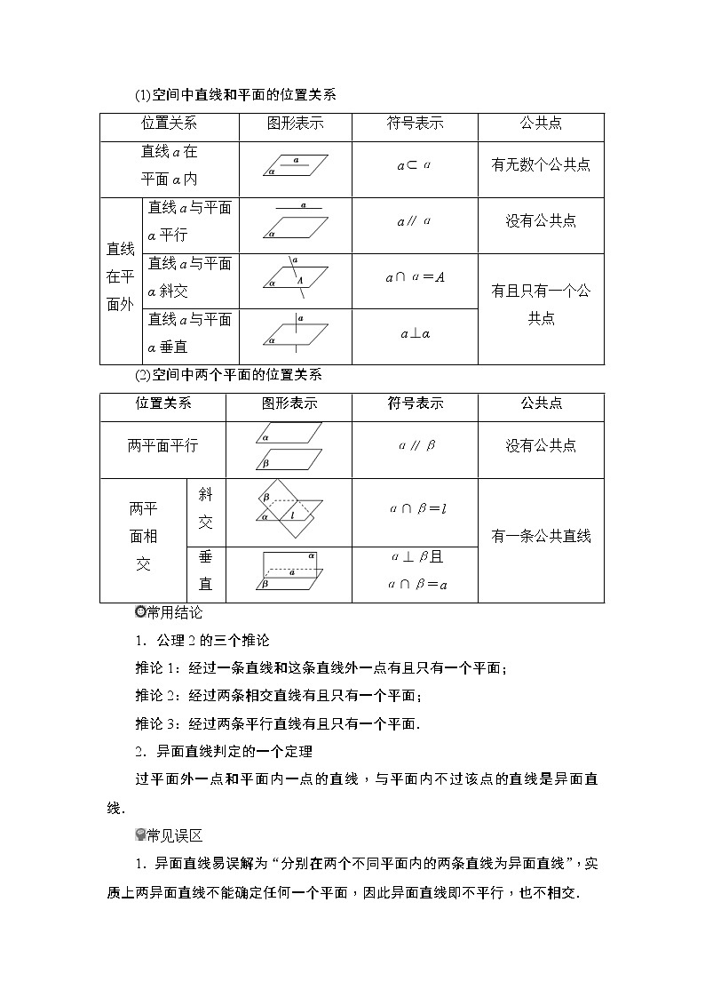 (新高考)高考数学一轮复习课时练习8.2《空间点、直线、平面之间的位置关系》(含解析)第2页