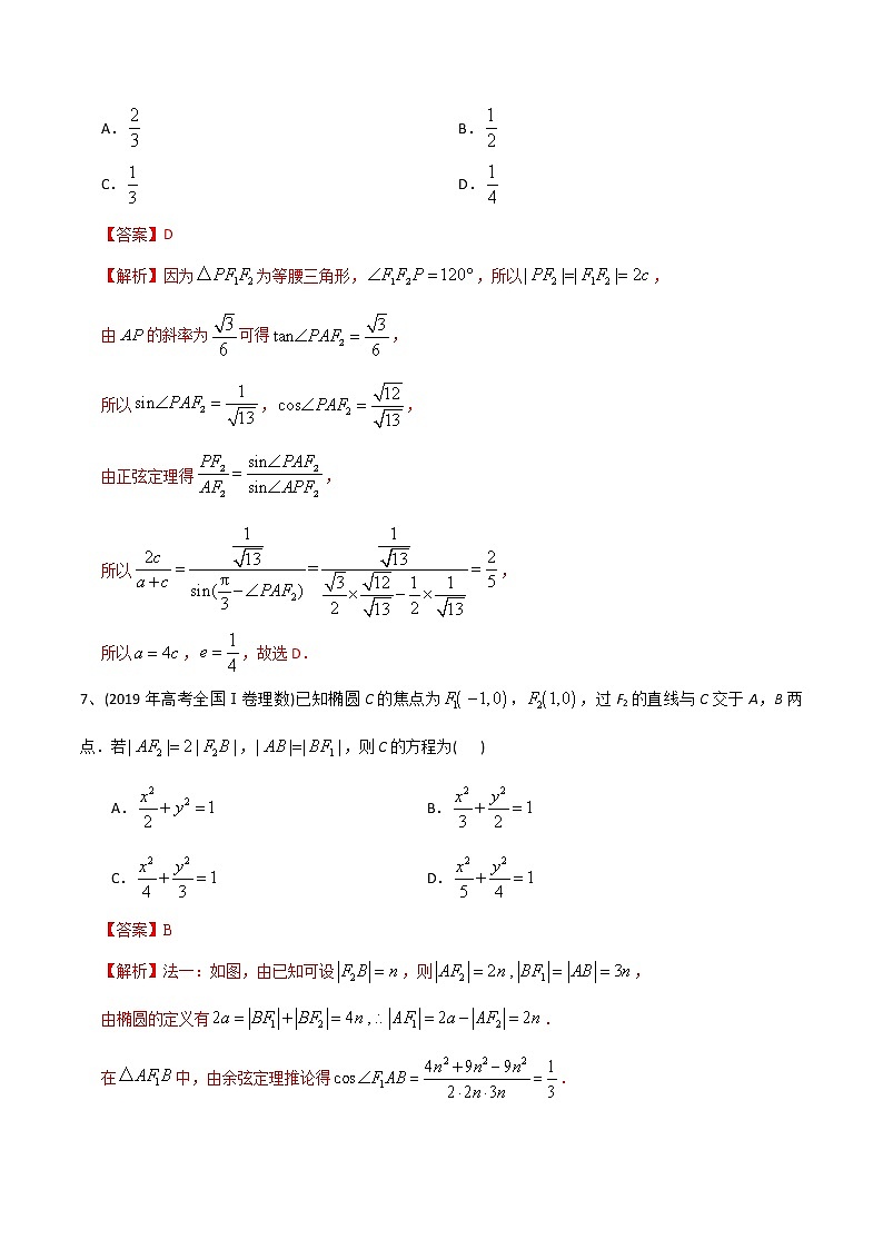 新高考数学一轮复习精选考点专项突破题集专题6.2《椭圆的性质与应用》（含解析）第3页