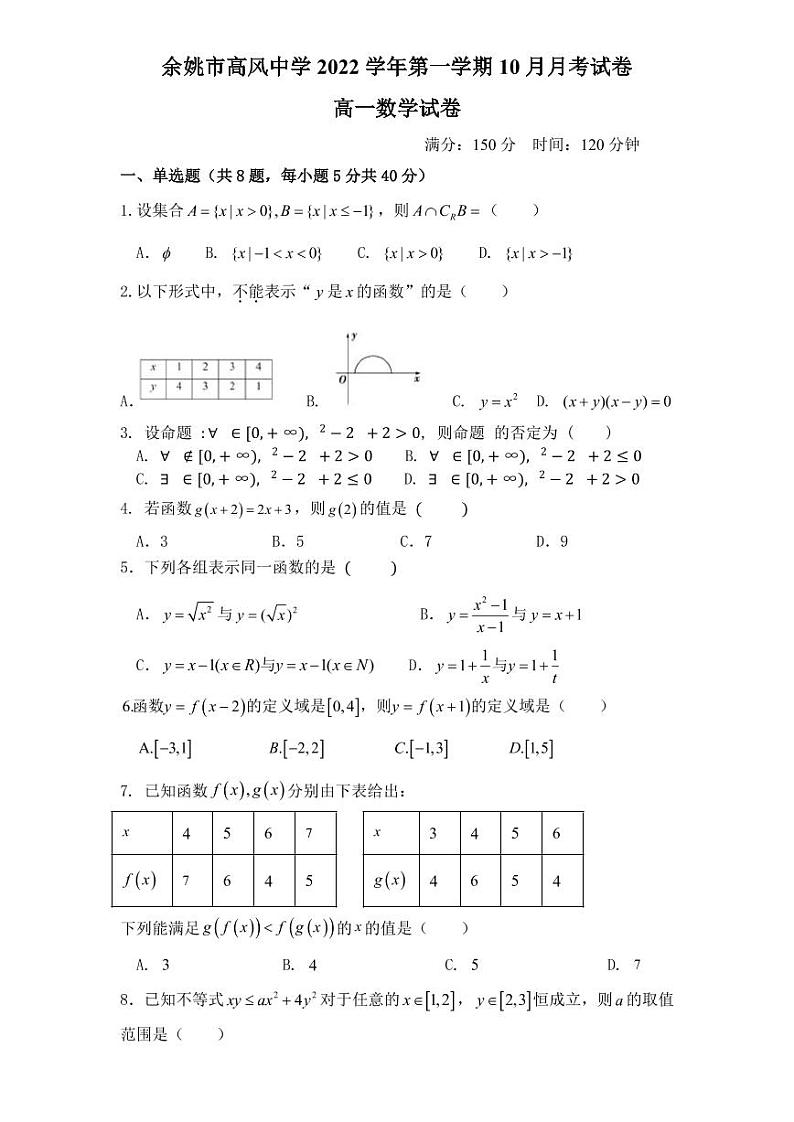 数学试题第1页