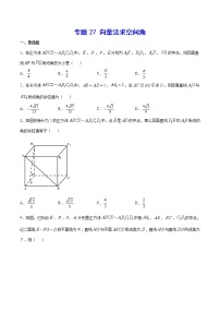 (新高考)高考数学二轮精品复习专题27《向量法求空间角》(2份打包，解析版+原卷版)