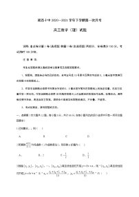 2021南昌十中高三下学期第一次月考数学（理）试题含答案