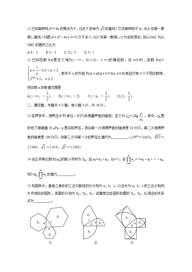 2021“超级全能生”高三全国卷地区1月联考试题（乙卷）数学（理）含答案第3页