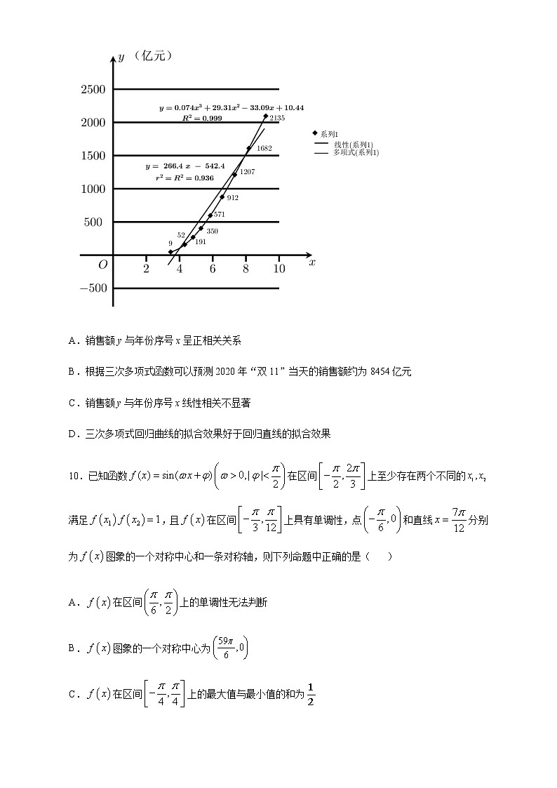 2021济南大学城实验高级中学高三下学期2月份模拟考试数学试题含答案第3页