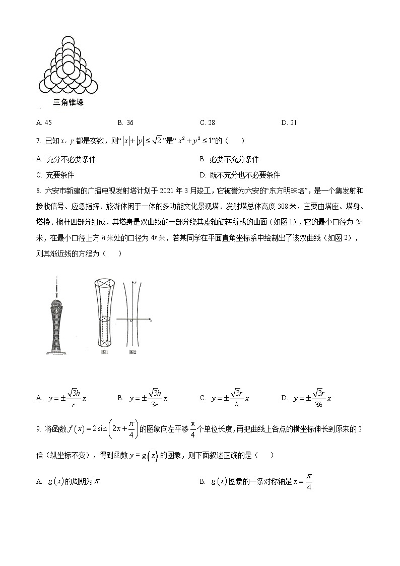 2021六安示范高中高三上学期教学质量检测数学（理）试题含答案02