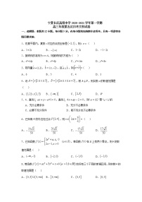 2021银川兴庆区长庆高级中学高三第五次月考数学（文）试卷含答案