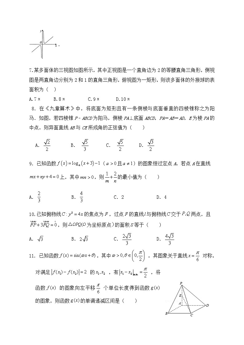 2021眉山仁寿二中高三上学期第四次诊断数学（理）试题含答案02