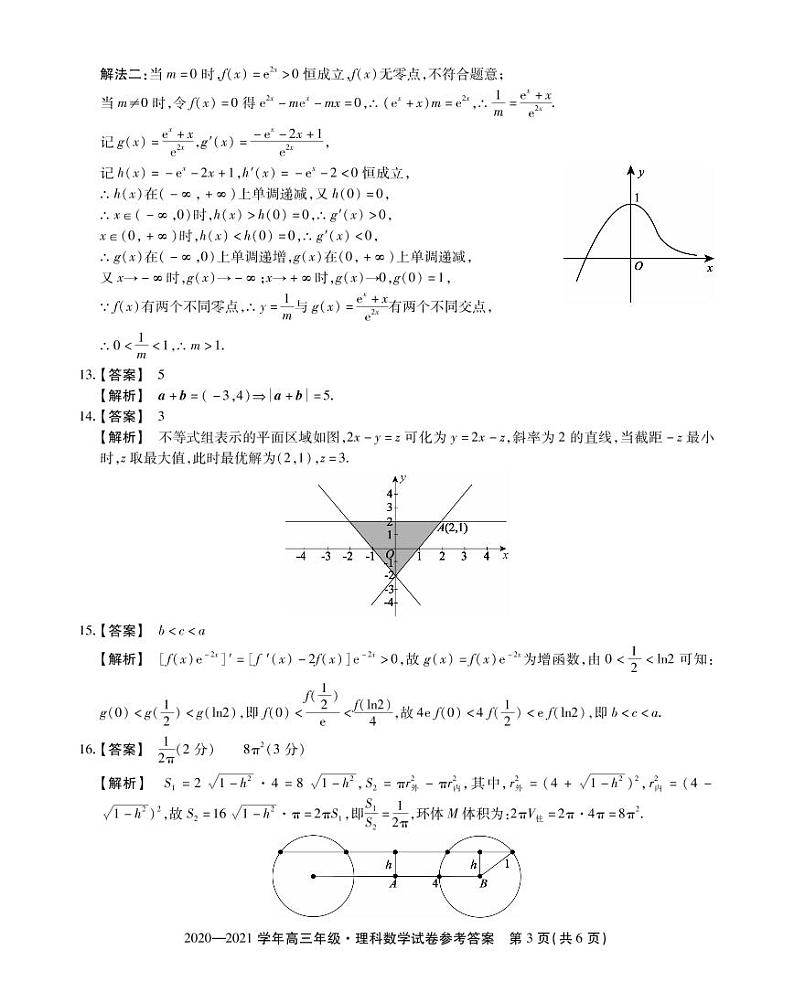 1_高三理科数学参考答案第3页