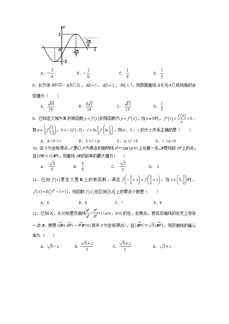 2021自治区拉萨拉萨中学高三第一次月考数学（理）试卷含答案第2页