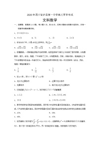 2021泸县一中高三上学期开学考试数学（文）试题含答案