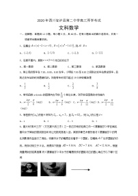 2021泸县二中高三上学期开学考试数学（文）试题含答案
