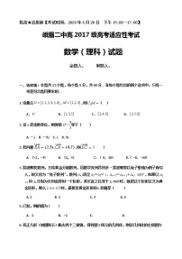 2020四川省峨眉二中高三高考适应性考试理科数学试题含答案