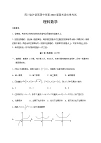 2020泸县四中高三下学期第二次高考适应性考试数学（理）试题含答案