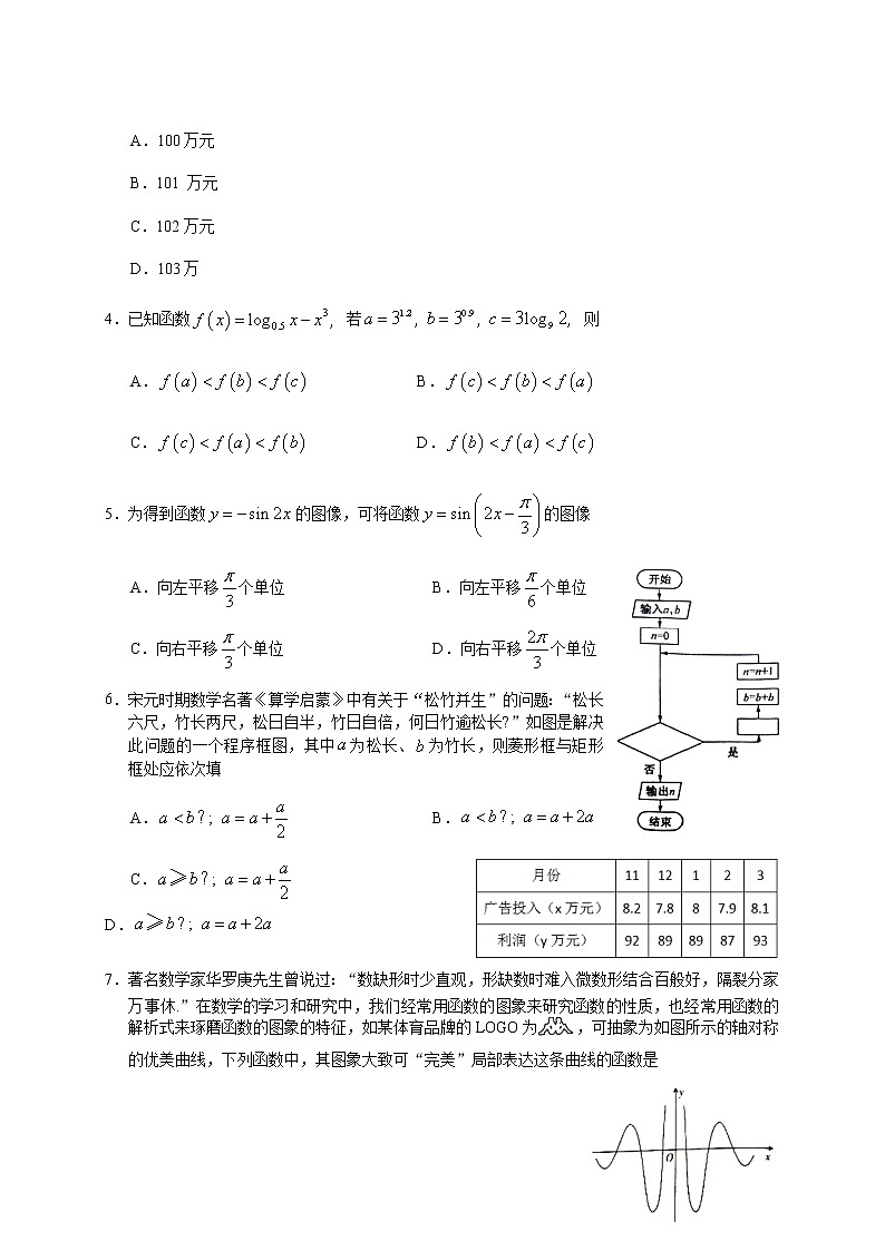 2020上饶广信中学高三高考仿真考试数学（理）试题含答案02