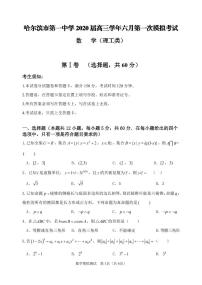 2020省哈尔滨一中高三6月第一次模拟数学（理）试题PDF版含答案